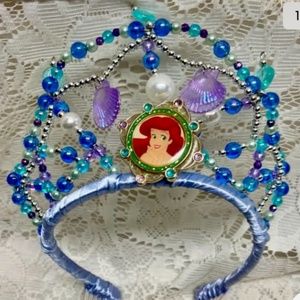 Vintage, Disney Princess Ariel Blue Headband Crown Tiara